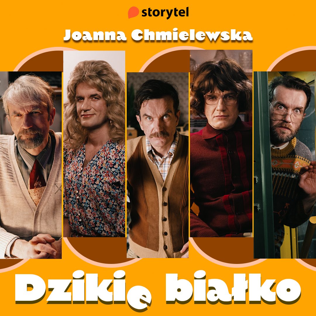 Wszystkie głosy Tomasza Kota w audiobooku „Dzikie białko” Joanny Chmielewskiej.